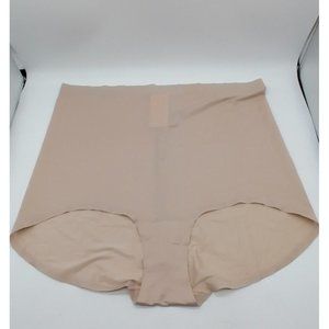 Nearly Nude Womens Panties Beige Nylon Blend Briefs Cotton Liner‎ XL/1X NEW